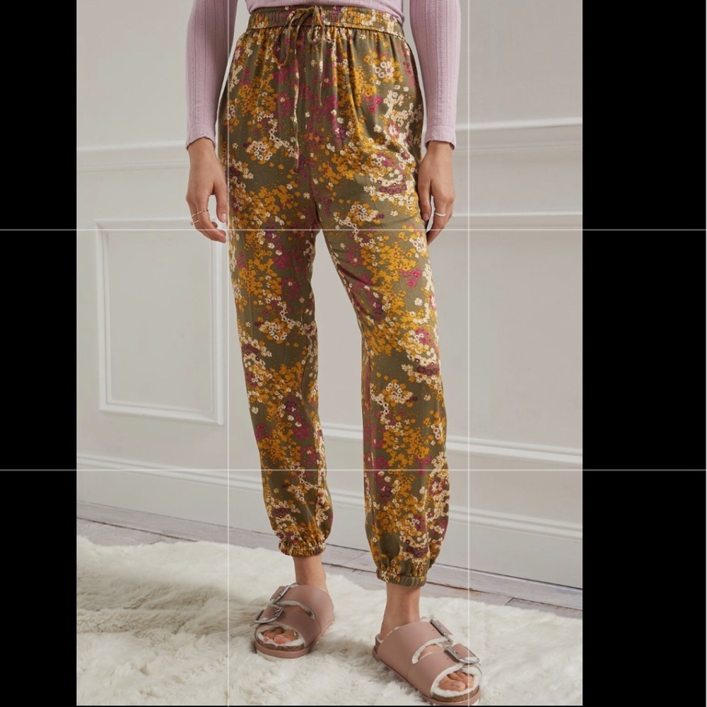 Anthropologie Claudette Floral Joggers